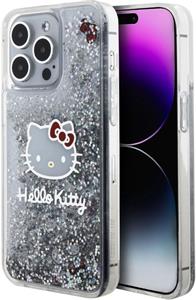 Hello Kitty Liquid Glitter Electroplating Head Logo kryt pre iPhone 15 Pro Max, transparentný