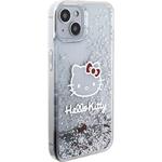 Hello Kitty Liquid Glitter Electroplating Head Logo kryt pre iPhone 15, transparentný