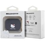 Hello Kitty Liquid Silicone 3D Kitty Head Logo puzdro pre AirPods Pro, čierne