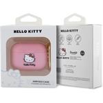 Hello Kitty Liquid Silicone 3D Kitty Head Logo puzdro pre AirPods Pro, ružové