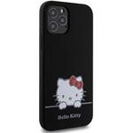 Hello Kitty Liquid Silicone Daydreaming Logo kryt pre iPhone 12/12 Pro, čierny