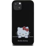Hello Kitty Liquid Silicone Daydreaming Logo kryt pre iPhone 13, čierny