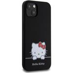 Hello Kitty Liquid Silicone Daydreaming Logo kryt pre iPhone 13, čierny