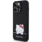 Hello Kitty Liquid Silicone Daydreaming Logo kryt pre iPhone 13 Pro, čierny