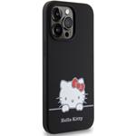 Hello Kitty Liquid Silicone Daydreaming Logo kryt pre iPhone 13 Pro, čierny