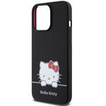 Hello Kitty Liquid Silicone Daydreaming Logo kryt pre iPhone 13 Pro, čierny