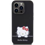 Hello Kitty Liquid Silicone Daydreaming Logo kryt pre iPhone 15 Pro, čierny