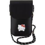 Hello Kitty PU Daydreaming Logo Leather taška na telefón, čierna