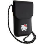 Hello Kitty PU Daydreaming Logo Leather taška na telefón, čierna