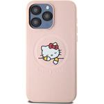 Hello Kitty PU Kitty Asleep Logo MagSafe kryt pre iPhone 15 Pro Max, ružový