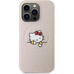 Hello Kitty PU Kitty Asleep Logo MagSafe kryt pre iPhone 15 Pro, ružový