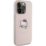 Hello Kitty PU Kitty Asleep Logo MagSafe kryt pre iPhone 15 Pro, ružový