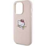 Hello Kitty PU Kitty Asleep Logo MagSafe kryt pre iPhone 15 Pro, ružový