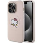 Hello Kitty PU Kitty Asleep Logo MagSafe kryt pre iPhone 15 Pro, ružový