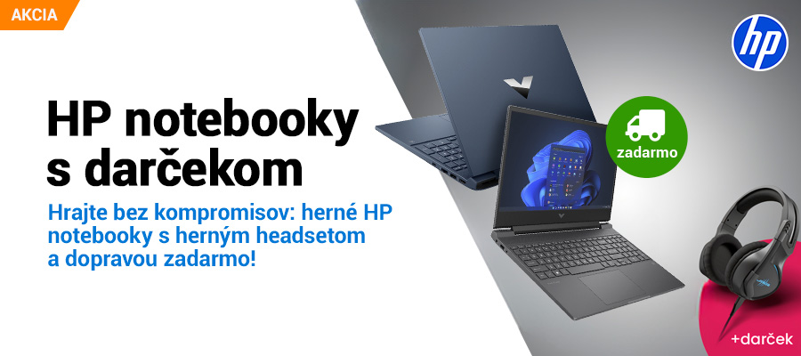 Herné HP notebooky s headsetom zadarmo!