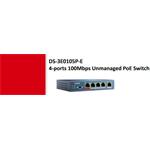 Hikvision DS-3E0105P-E, 4+1 portový PoE switch