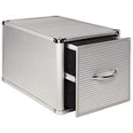 hliníkový box na 80/160 CD/DVD, strieborný