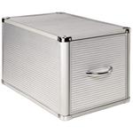 hliníkový box na 80/160 CD/DVD, strieborný
