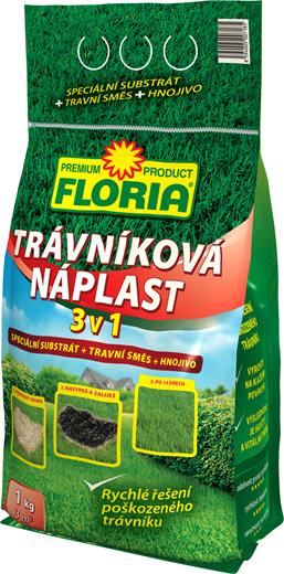 Hnojivo Agro Floria Trávníková náplast 3 v 1 1kg