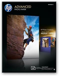 HP 13x18cm Advanced, 250g/m2, lesklý, 25ks