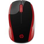 HP 200, bezdrotová myš, červená