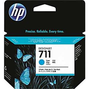 HP 711, 3pack, cyan, CZ134A, 3x29 ml.