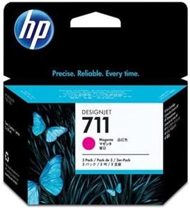 HP 711, 3pack, magenta, CZ135A, 3x29 ml.