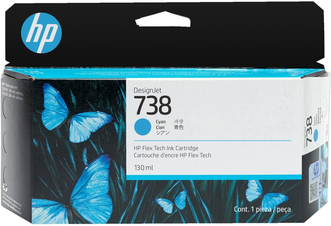 HP 738, cyan, 130-ml