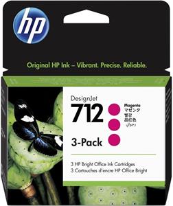 HP originál ink 3ED78A, HP 712, magenta, 29ml, HP 3-pack DesignJet Studio,T210,T230,T250,T630,T650