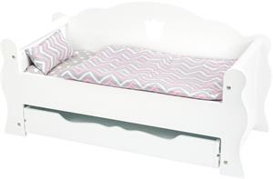 Hračka Small Foot Drevená postieľka pre bábiku biela