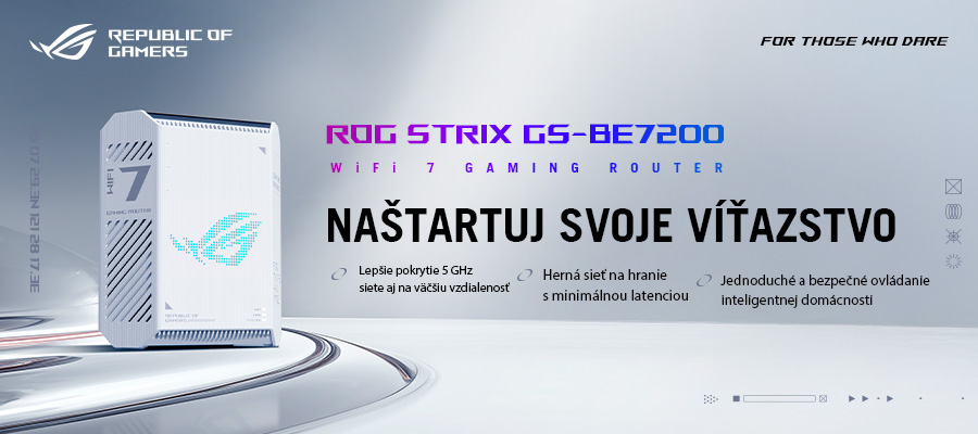 Hraj bez lagov! ASUS ROG Strix GS-BE7200 WiFi 7