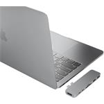 Hyper DUO 7v2 MacBook Pro Hub USB-C, sivý