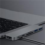 Hyper DUO 7v2 MacBook Pro Hub USB-C, sivý