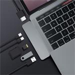Hyper DUO 7v2 MacBook Pro Hub USB-C, sivý
