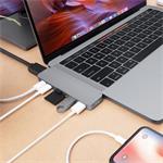 Hyper DUO 7v2 MacBook Pro Hub USB-C, sivý