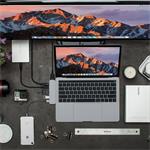 Hyper DUO 7v2 MacBook Pro Hub USB-C, sivý