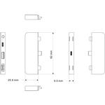 HyperDrive 6-in-1 USB-C Hub pro iPad Pro - Silver
