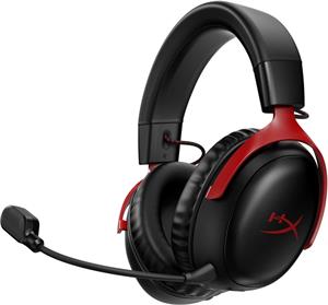 HyperX Cloud III Wireless, bezdrôtové slúchadlá, červené