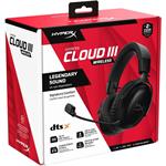 HyperX Cloud III Wireless, bezdrôtové slúchadlá, čierne