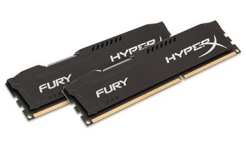 HyperX Fury, DDR3, DIMM, 1600 MHz, 16 GB (2x 8 GB kit), CL10, čierna