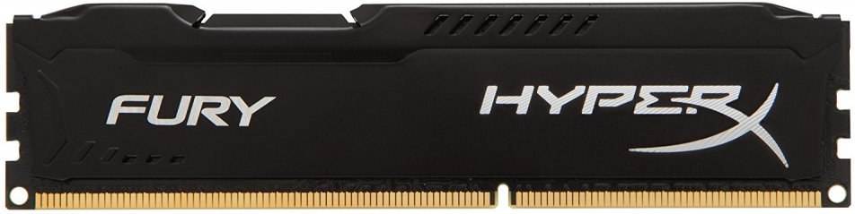 HyperX Fury, DDR3, DIMM, 1600 MHz, 4 GB, CL10, čierna