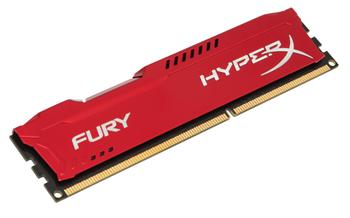 HyperX Fury, DDR3, DIMM, 1866 MHz, 4 GB, CL10, červená