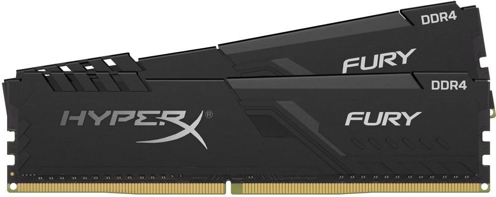 HyperX Fury, DDR4, DIMM, 2400 MHz, 16 GB (2x 8 GB kit), CL15, Intel XMP, čierna