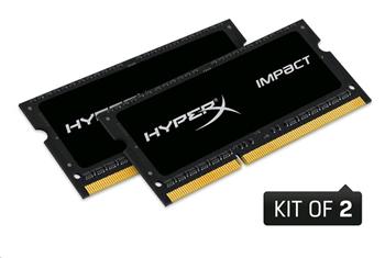 HyperX Impact, DDR3L, SO-DIMM, 1600 MHz, 16 GB (2x 8 GB kit), CL9, Low Voltage, čierna