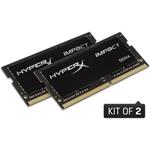 HyperX Impact, DDR4, SO-DIMM, 2400 MHz, 32 GB (2x 16 GB kit), CL14, Intel XMP, čierna