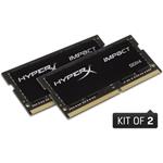 HyperX Impact, DDR4, SO-DIMM, 2400 MHz, 8 GB (2x 4 GB kit), CL14, Intel XMP, čierna