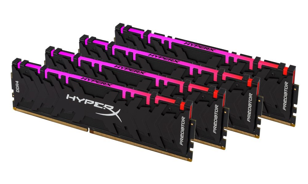 HyperX Predator, DDR4, DIMM, 3600 MHz, 32 GB (4x 8 GB kit), CL17, RGB, čierna