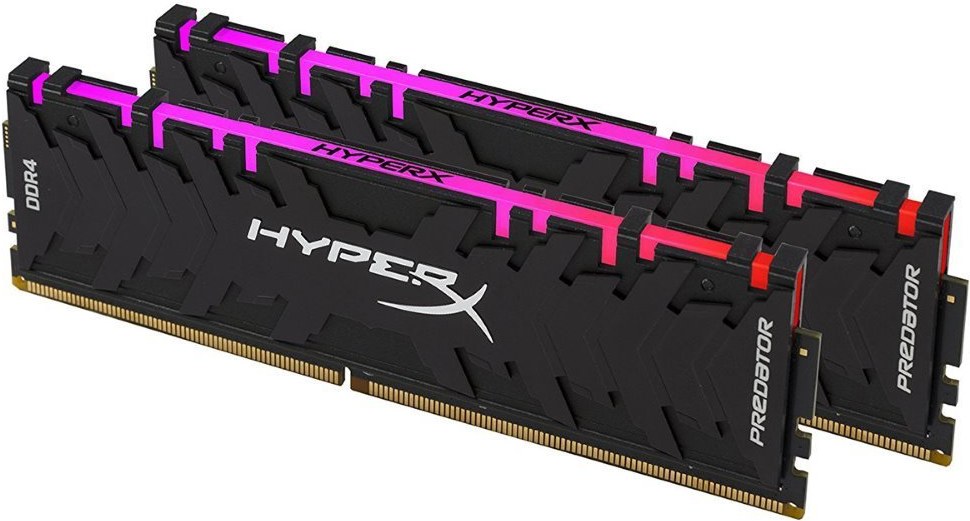 HyperX Predator RGB, DDR4, DIMM, 3600 MHz, 16 GB (2x 8 GB kit), CL17, XMP, čierna