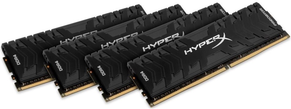 HyperX Predator XMP, DDR4, DIMM, 3333 MHz, 64 GB (4x 16 GB kit), CL16