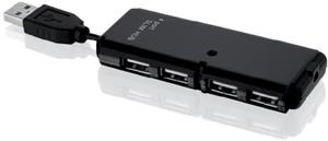 I-BOX Hub USB 2.0, 4 porty, čierny